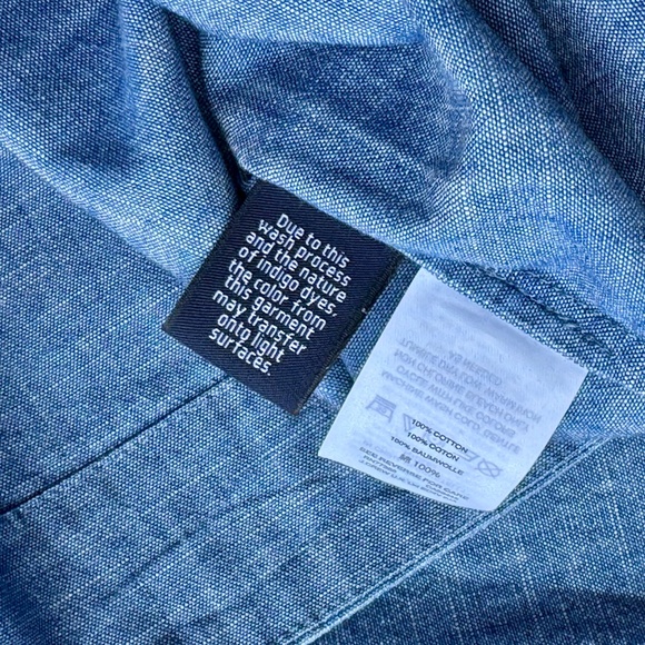 J. Crew Chambray Smocked Off-Shoulder Dress Blue Size 4 - Picture 6 of 13